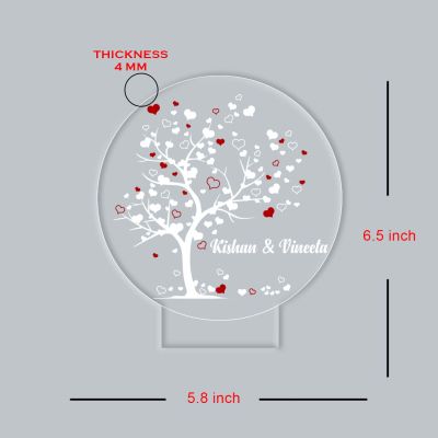 Personalized Romantic Tree UV Print Auto Color Changing LED Lamp